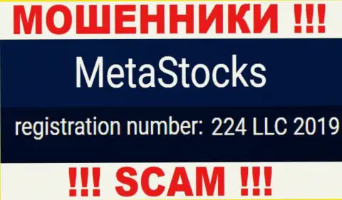В глобальной сети internet прокручивают делишки мошенники Meta Stocks ! Их номер регистрации: 224 LLC 2019