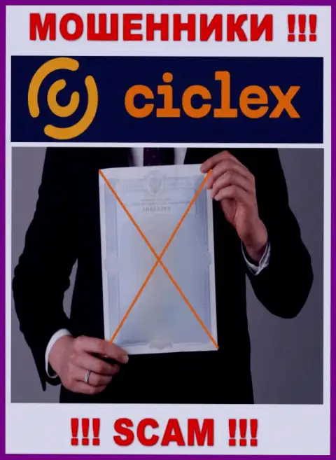 Информации о лицензионном документе организации Ciclex на ее официальном онлайн-ресурсе НЕ РАСПОЛОЖЕНО