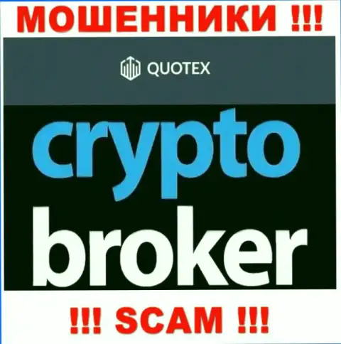 Не доверяйте средства Quotex, т.к. их сфера работы, Crypto trading, капкан