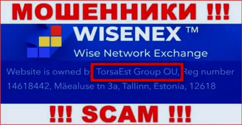 ТорсаЕст Групп ОЮ управляет брендом WisenEx - ВОРЫ !!!