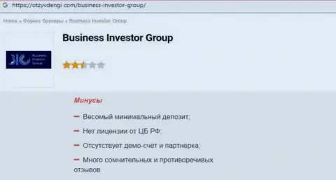 Компания Business Investor Group - это МОШЕННИКИ !!! Обзор противозаконных деяний с доказательством разводилова