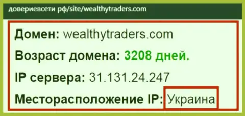 Украинская прописка брокерской компании ВелтиТрейдерс Ком, согласно справочной инфы интернет-сервиса довериевсети рф